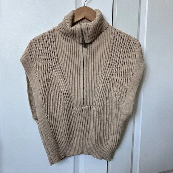 Bailey 44 Ron Sweater Top Tan Sweater Vest Small Made in USA - Picture 3 of 5